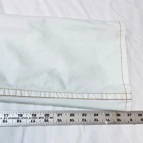 True Religion Joey Big T Flared Jeans White Gild Stitch Women 28W x 27L Used - Picture 8 of 11